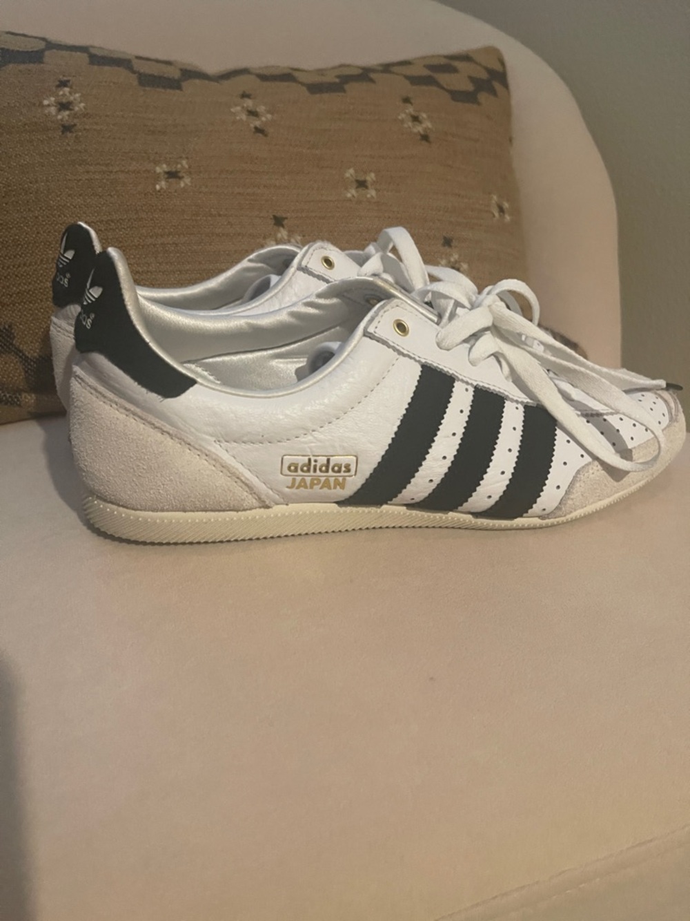adidas Japan White & Black Leather Sneakers